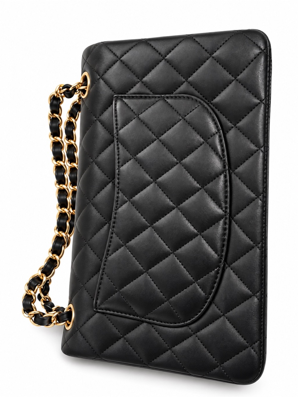 Chanel Black Quilted Chain Shoulder Bag with Gold Hardware - Picture 4 of 9
